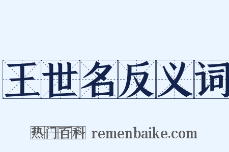 王世名反义词是什么意思的图片